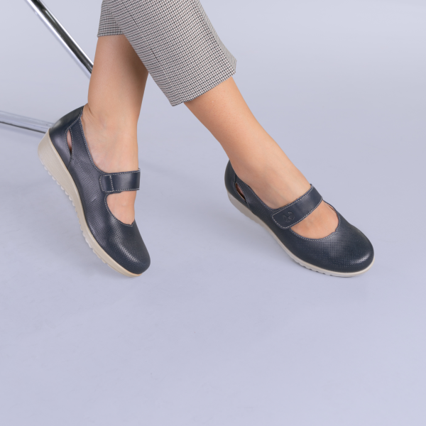 Δερμάτινα παπούτσια Lavia σκούρο μπλε, 3 - Kalapod.gr